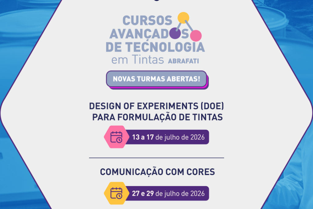 Abrafati oferece novas turmas de cursos avançados de tecnologia em tintas